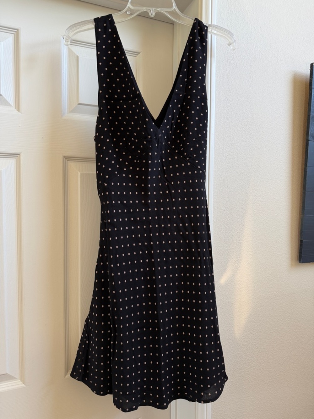 PAIGE Black Polka Dot V-Neck Dress NWT - Size 10